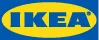 IKEA Logo in Blau und Gelb mit ovalem Schriftzug auf blauem Hintergrund.